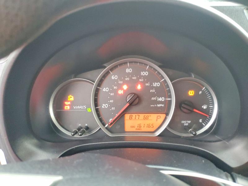 2012 Toyota Yaris VIN JTDKTUD34CD526821 COPART salvage auction — FRONT END, Tx - Salvage Vehicle Title, sold $125 on 2026-07-27 (photo 9)