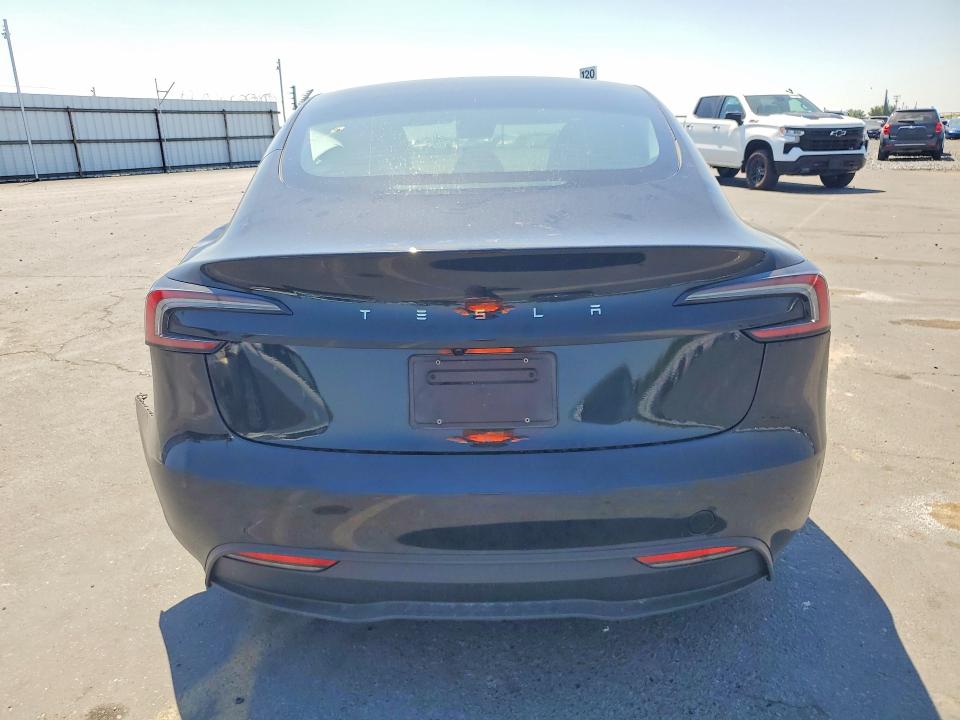 2025 Tesla VIN 5YJ3E1EA4SF035215 COPART salvage auction — REAR END, Ca - Salvage Certificate, sold $9,800 on 2026-07-23 (photo 6)