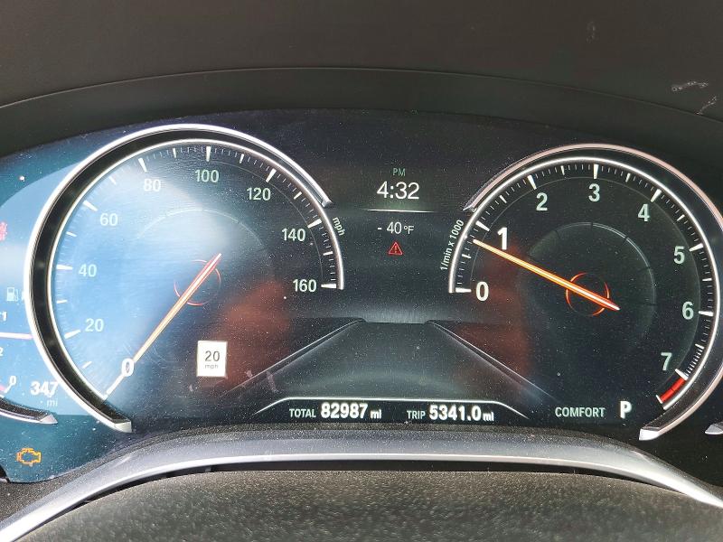 2016 BMW 7 series VIN WBA7F2C52GG416615 COPART salvage auction — FRONT END, IN - CERT OF TITLE-SALVAGE TITLE, sold $3,650 on 2026-07-22 (photo 9)