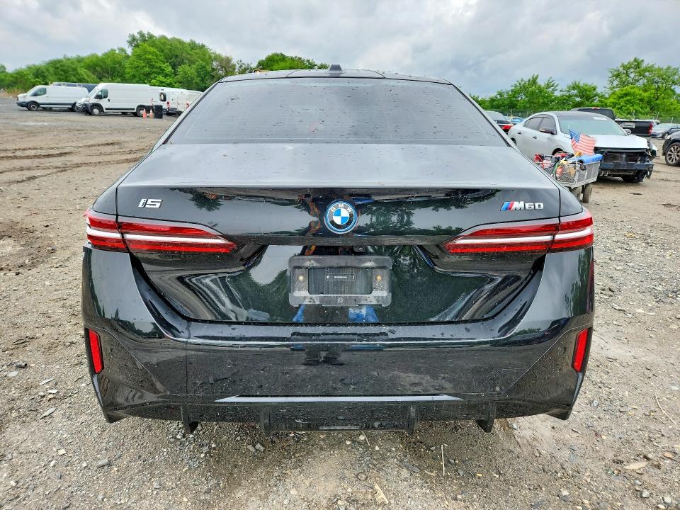 2024 BMW I5 VIN WBY43FK00RCP55605 COPART salvage auction — SIDE, Md - Cert Of Salvage < 75% Damage, sold $31,500 on 2026-09-15 (photo 6)