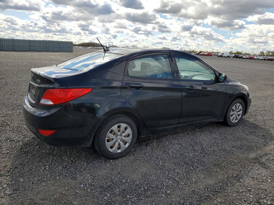 2016 Hyundai Accent VIN KMHCT4AE4GU983804 COPART salvage auction — REAR END, On - Permit Salvage, sold $250 on 2026-07-28 (photo 3)