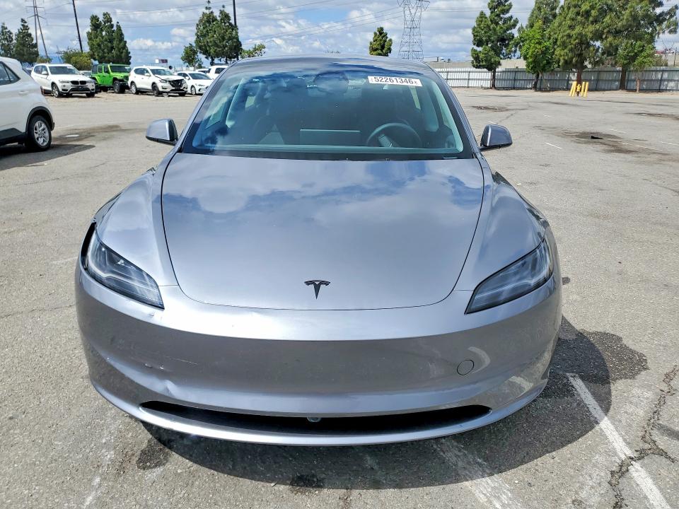 2026 Tesla VIN 5YJ3E1EA3TF143018 COPART salvage auction — REAR END, Ca - Salvage Certificate, sold $3,150 on 2026-07-28 (photo 5)