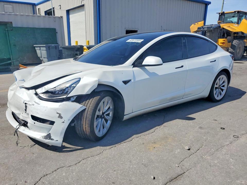 2021 Tesla VIN 5YJ3E1EA9MF849265 COPART salvage auction — FRONT END, Fl - Certificate Of Destruction, sold $1,200 on 2026-07-30 (photo 1)