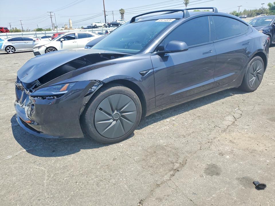 2025 Tesla Model 3 VIN 5YJ3E1EAXSF139532 COPART salvage auction — FRONT END, Ca - Salvage Certificate, sold $200 on 2026-07-23 (photo 1)