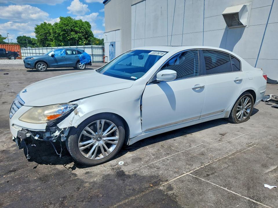 2011 Hyundai Genesis VIN KMHGC4DF1BU114155 COPART salvage auction — FRONT END, FL - CERT OF TITLE SLVG REBUILDABLE, sold $350 on 2026-07-20 (photo 1)