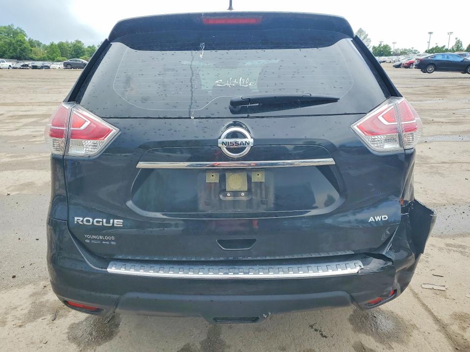 2016 Nissan Rogue VIN JN8AT2MV2GW139202 COPART salvage auction — REAR END, Mo - Salvage Certificate Of Title, sold $2,150 on 2026-07-24 (photo 6)