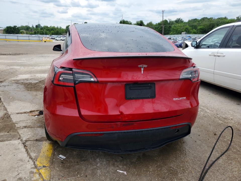 2021 Tesla Model y VIN 5YJYGDEF9MF139568 COPART salvage auction — SIDE, Ky - Cert Of Title-Salvage, sold $6,800 on 2026-07-29 (photo 6)