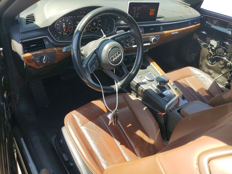 2018 Audi A5 VIN WAUPNAF56JA001252 COPART salvage auction — FRONT END, Ca - Salvage Certificate, sold $3,600 on 2026-07-06 (photo 8)