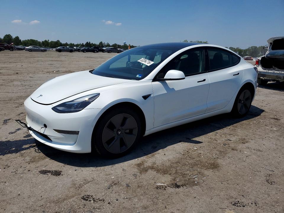 2022 Tesla VIN 5YJ3E1EB5NF250177 COPART salvage auction — FRONT END, Va - Cert Of Title - Salvage, sold $7,900 on 2026-07-08 (photo 1)