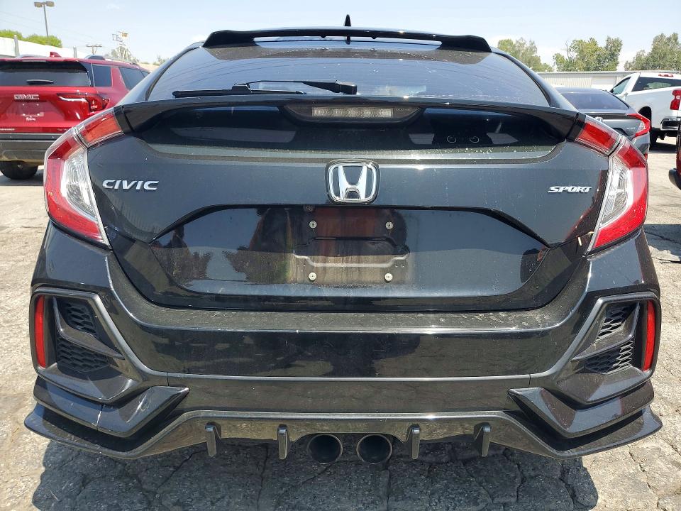 2021 Honda Civic VIN SHHFK7H40MU424417 COPART salvage auction — ROLLOVER, Ca - Salvage Certificate, sold $3,200 on 2026-07-02 (photo 6)