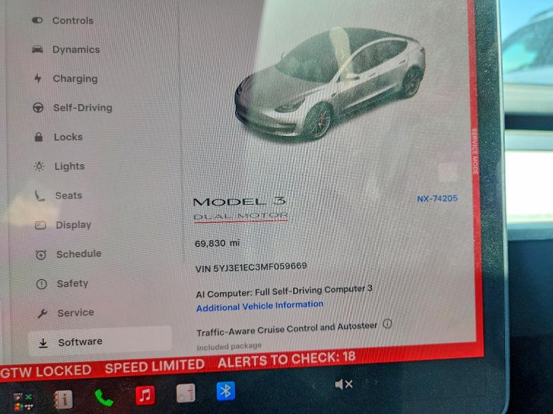 2021 Tesla Model 3 VIN 5YJ3E1EC3MF059669 COPART salvage auction — REAR END, UT - SALVAGE CERTIFICATE, sold $7,700 on 2026-07-24 (photo 9)