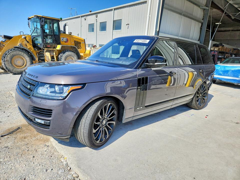 2017 Land rover RANGE ROVER VIN SALGS5FE8HA367302 COPART salvage auction — REAR END, Ne - Cert Of Title-Salvage, sold $4,550 on 2026-07-14 (photo 1)