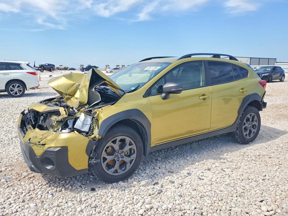 2021 Subaru VIN JF2GTHRC7MH318305 COPART salvage auction — FRONT END, Tx - Salvage Vehicle Title, sold $90 on 2026-07-23 (photo 1)