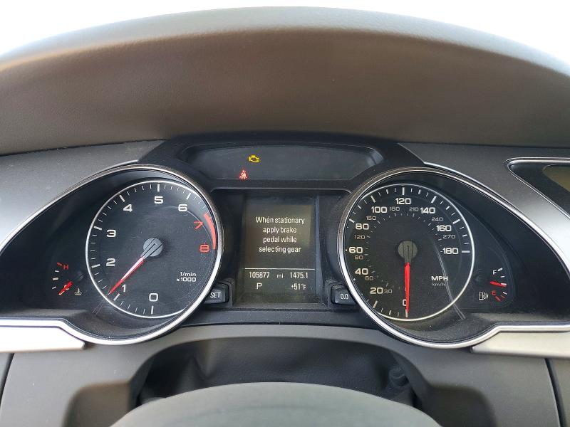 2012 Audi A5 VIN WAULFAFRXCA002955 COPART salvage auction — SIDE, Il - Salvage Certificate, sold $775 on 2026-07-07 (photo 9)