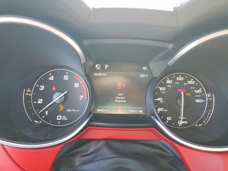 2019 Alfa romeo VIN ZASPAKBN2K7C49398 COPART salvage auction — REAR END, Ca - Salvage Certificate, sold $8,300 on 2026-07-20 (photo 9)