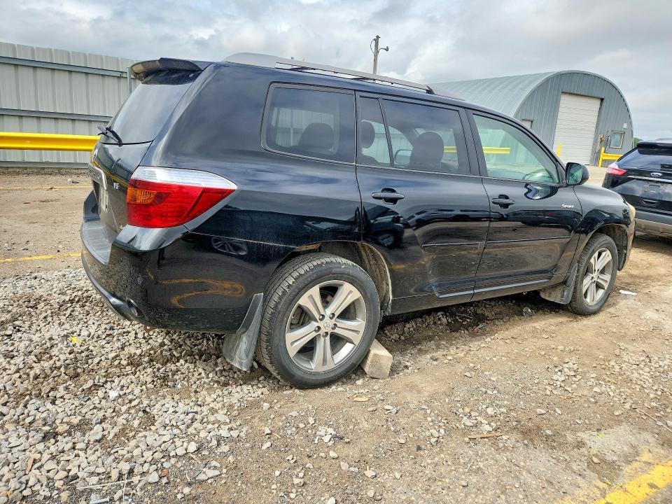2009 Toyota Highlander VIN JTEES43A792119561 COPART salvage auction — HAIL, Ks - Cert Of Title-Salvage, sold $1,200 on 2026-07-08 (photo 3)