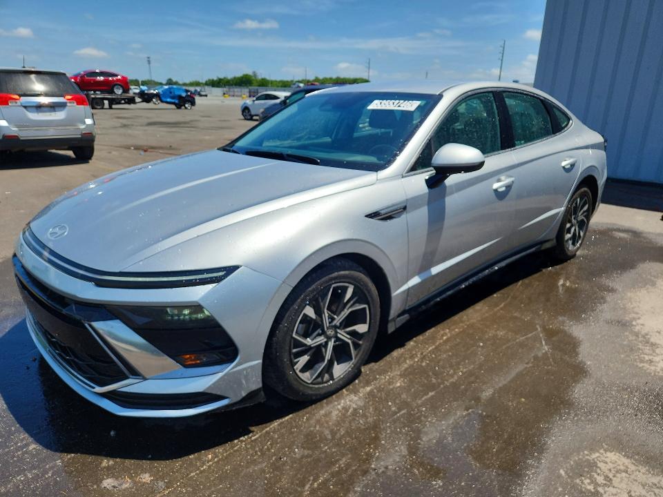 2025 Hyundai Sonata VIN KMHL64JA9SA438325 COPART salvage auction — FRONT END, LA - CERTIFICATE OF TITLE (P), sold $13,800 on 2026-07-15 (photo 1)