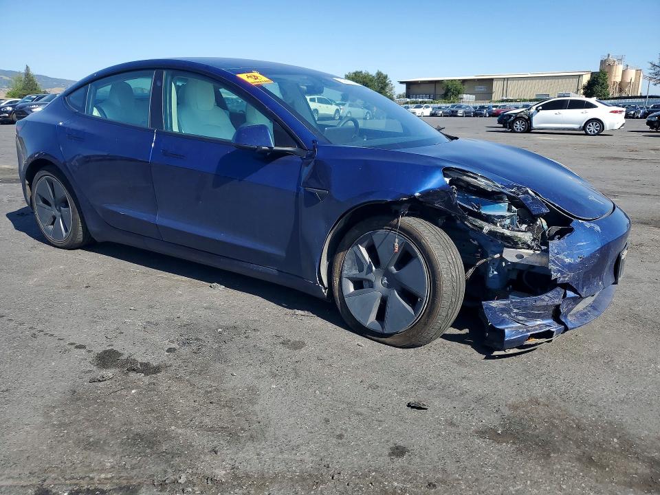 2021 Tesla VIN 5YJ3E1EB9MF032855 COPART salvage auction — FRONT END, Ca - Salvage Certificate, sold $4,650 on 2026-07-02 (photo 4)