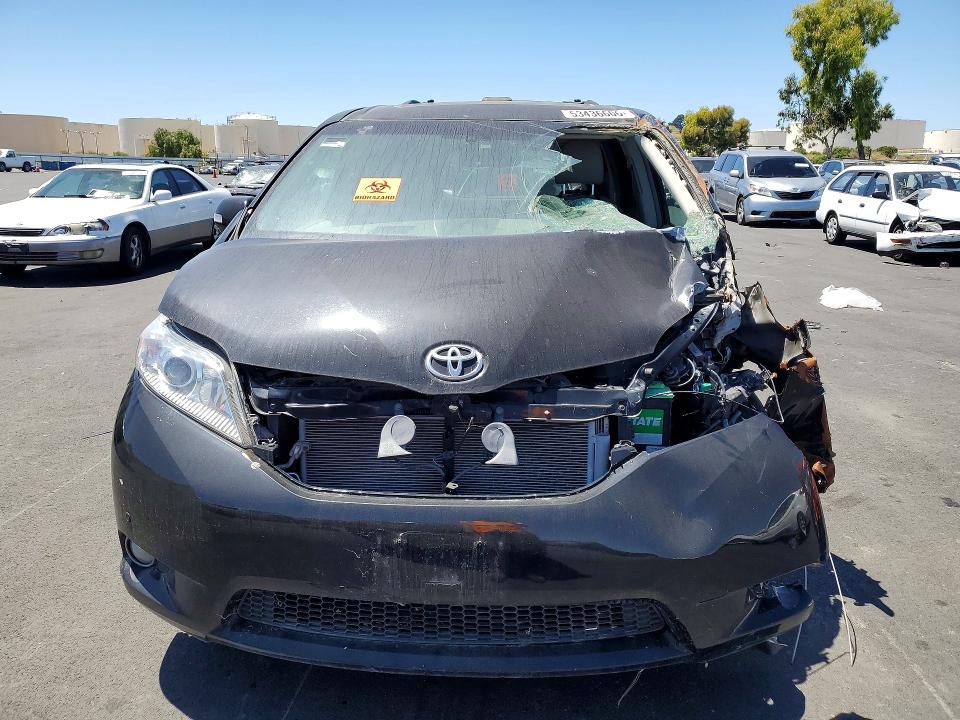 2014 Toyota Sienna VIN 5TDDK3DCXES082907 COPART salvage auction — FRONT END, CA - SALVAGE CERTIFICATE, sold $1,450 on 2026-07-27 (photo 5)