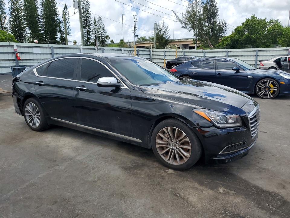 2015 Hyundai Genesis VIN KMHGN4JE7FU040283 COPART salvage auction — REAR END, Fl - Cert Of Ttl-Rebuilt&Slvg Rbld, sold $1,200 on 2026-07-13 (photo 4)