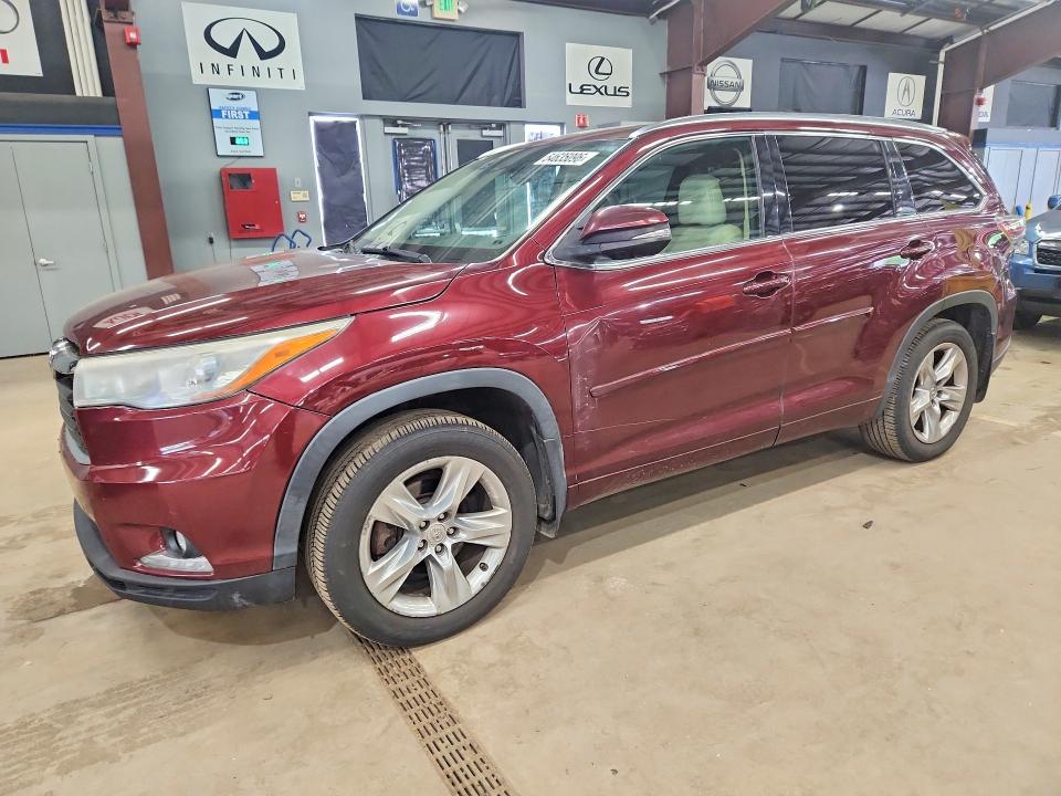 2014 Toyota Highlander VIN 5TDDKRFH1ES008917 COPART salvage auction — SIDE, Ma - Certificate Of Title (P), sold $12,500 on 2026-07-17 (photo 1)