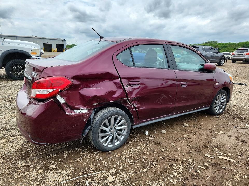 2019 Mitsubishi Mirage VIN ML32F3FJ7KHF09313 COPART salvage auction — REAR END, Il - Salvage Certificate, sold $1,450 on 2026-07-08 (photo 3)