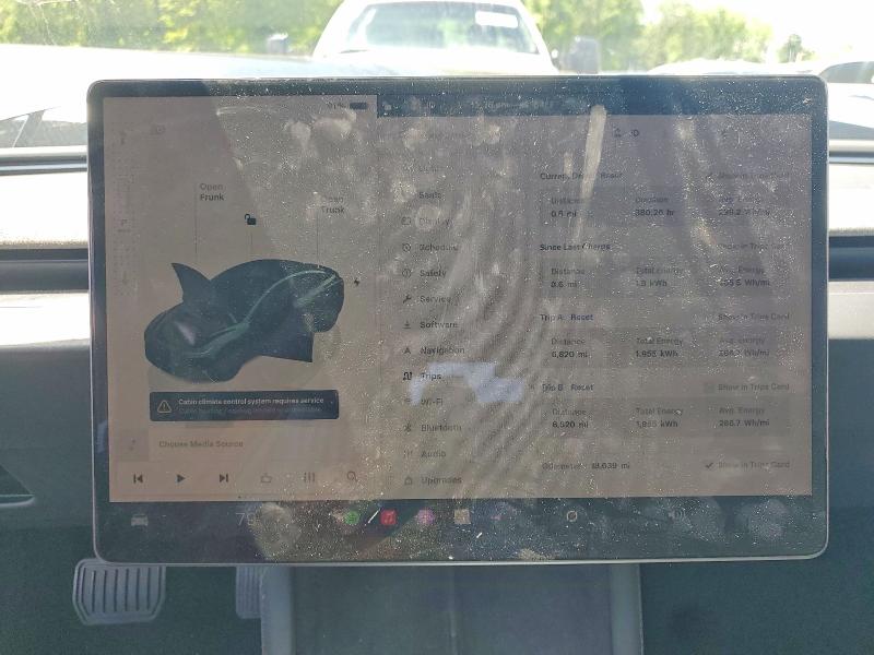 2025 Tesla Model 3 VIN 5YJ3E1EA9SF980158 COPART salvage auction — FRONT END, Nj - Cert Of Title-Salvage, sold $7,200 on 2026-07-28 (photo 9)
