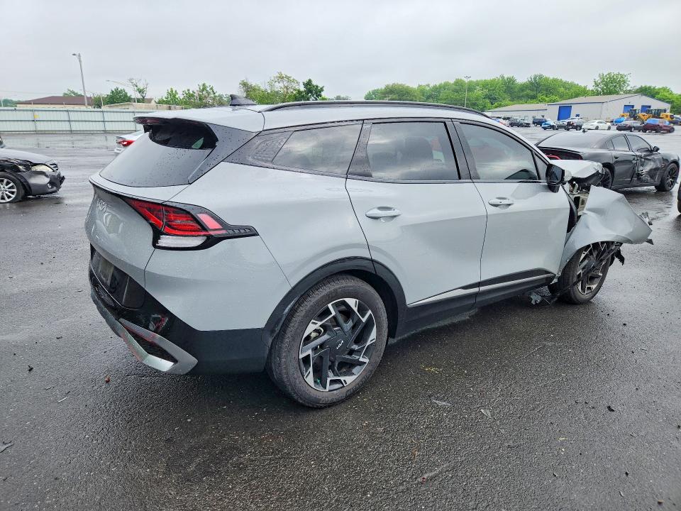 2025 Kia Sportage VIN 5XYK53DF5SG290436 COPART salvage auction — FRONT END, Pa - Certificate Of Salvage, sold $10,300 on 2026-07-28 (photo 3)