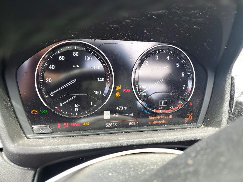 2019 BMW X1 VIN WBXHU7C59K5L11202 COPART salvage auction — ROLLOVER, Ca - Salvage Certificate, sold $700 on 2026-07-02 (photo 9)