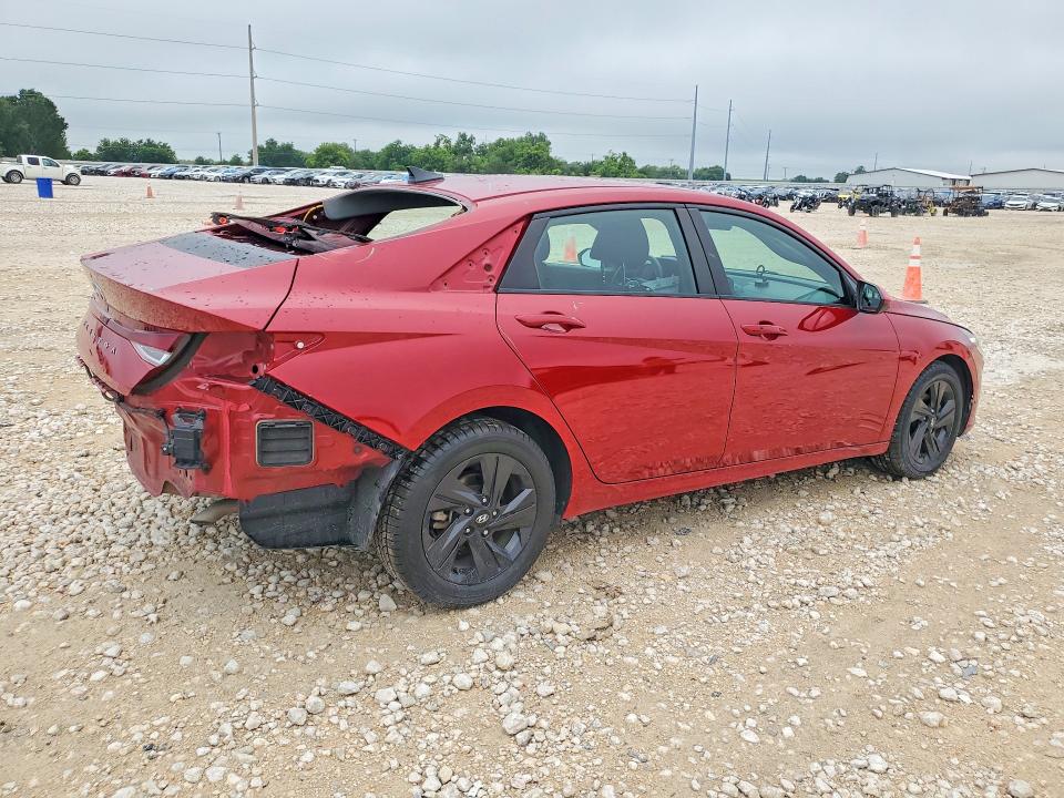 2021 Hyundai Elantra VIN KMHLM4AG5MU193230 COPART salvage auction — VANDALISM, Tx - Salvage Vehicle Title, sold $3,050 on 2026-07-30 (photo 3)