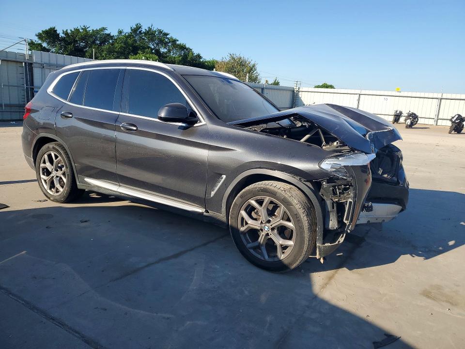 2021 BMW X3 VIN 5UXTY3C0XM9H04406 COPART salvage auction — FRONT END, Tx - Salvage Vehicle Title, sold $4,750 on 2026-07-06 (photo 4)