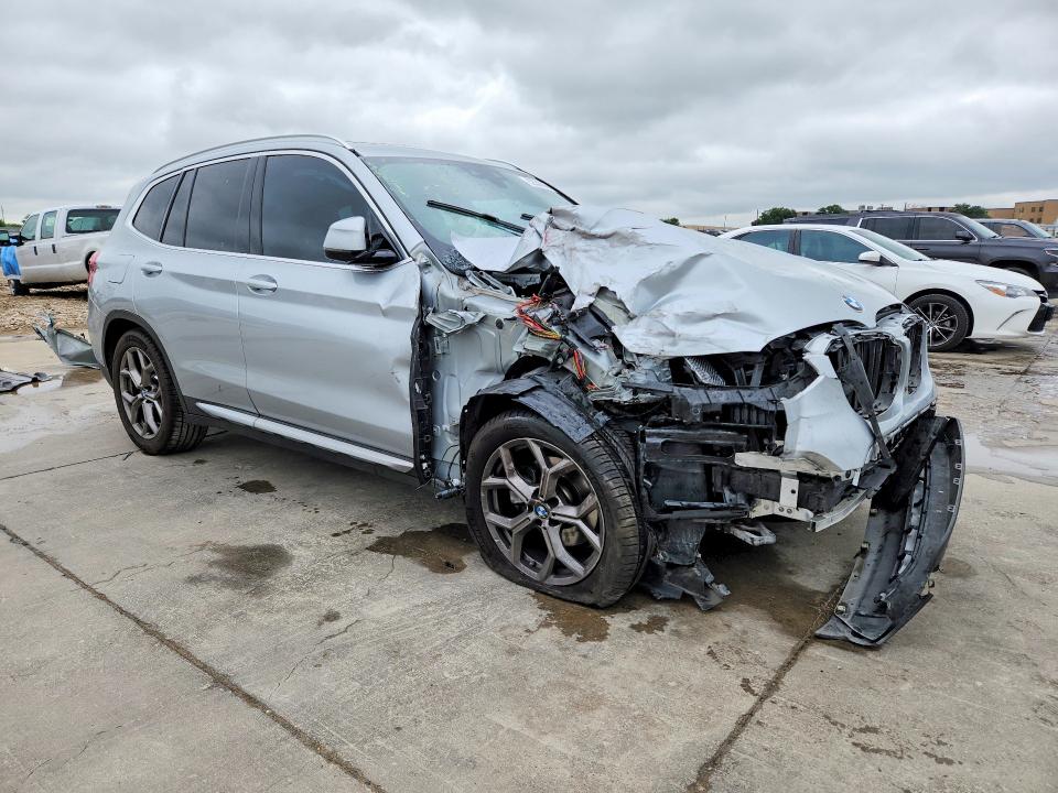 2021 BMW X3 VIN 5UXTY3C06M9G76989 COPART salvage auction — FRONT END, Tx - Salvage Vehicle Title, sold $3,850 on 2026-07-30 (photo 4)