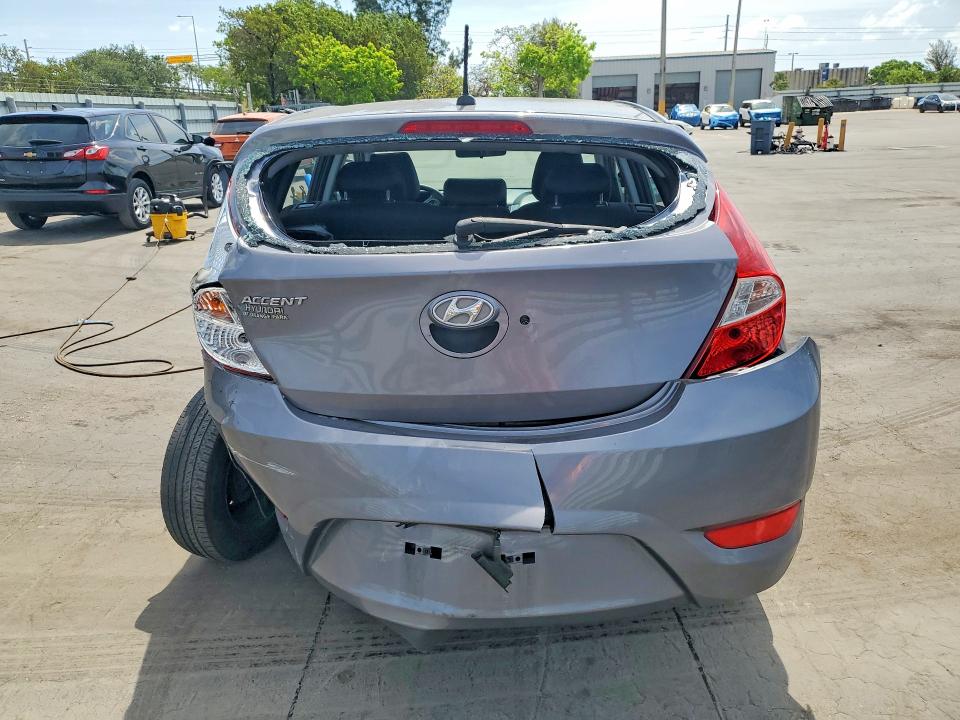 2017 Hyundai Accent VIN KMHCT5AE7HU345733 COPART salvage auction — REAR END, Fl - Certificate Of Destruction, sold $750 on 2026-07-15 (photo 6)