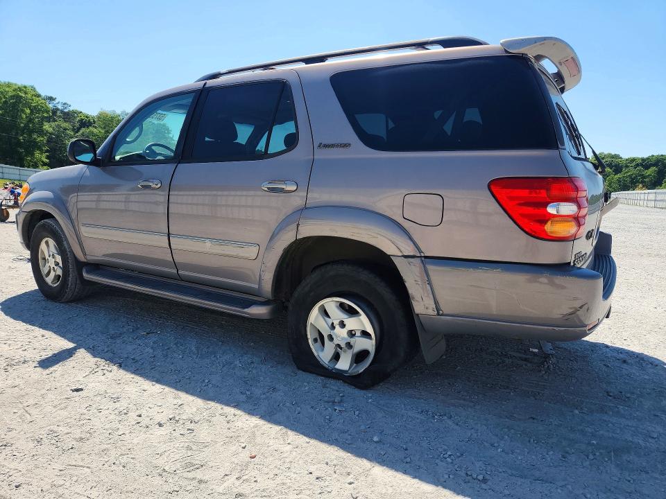 2002 Toyota Sequoia VIN 5TDBT48A22S104817 COPART salvage auction — REAR END, Nc - Salvage Certificate Of Title, sold $500 on 2026-07-29 (photo 2)