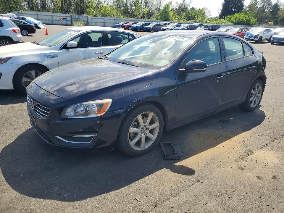 2016 Volvo S60 VIN YV126MFJ0G2409106 COPART salvage auction — REAR END, Or - Salvage Title Certificate, sold $975 on 2026-08-12 (photo 1)