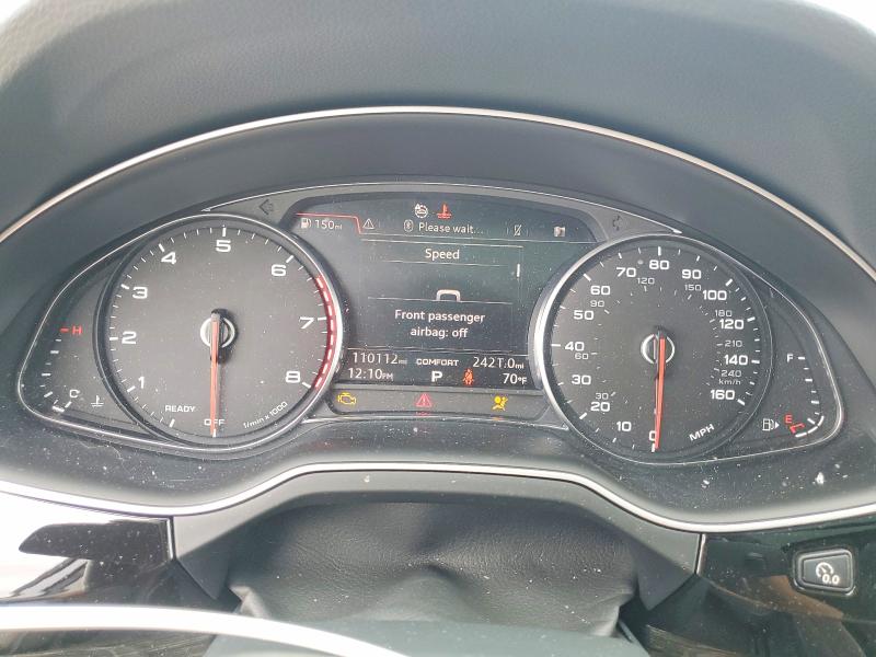 2017 Audi Q7 VIN WA1AAAF75HD014762 COPART salvage auction — FRONT END, Tx - Salvage Vehicle Title, sold $2,400 on 2026-07-09 (photo 9)