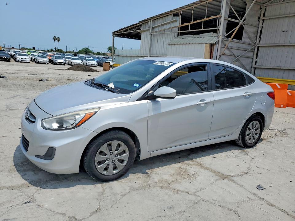 2016 Hyundai Accent VIN KMHCT4AE5GU060215 COPART salvage auction — WATER/FLOOD, TX - SALVAGE TITLE-FLOOD DAMAGE, sold $400 on 2026-07-28 (photo 1)