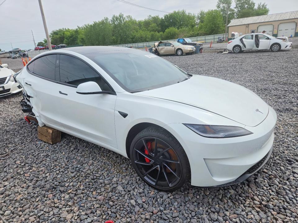 2025 Tesla Model 3 VIN 5YJ3E1ET6SF057637 COPART salvage auction — REAR END, Il - Salvage Certificate, sold $13,600 on 2026-07-20 (photo 4)