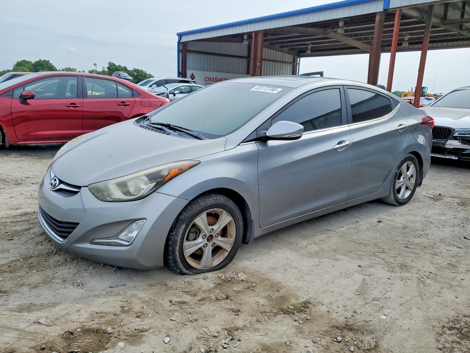 2016 Hyundai Elantra VIN KMHDH4AE2GU557311 COPART salvage auction — VANDALISM, Fl - Cert Of Title Slvg Rebuildable, sold $15 on 2026-07-21 (photo 1)