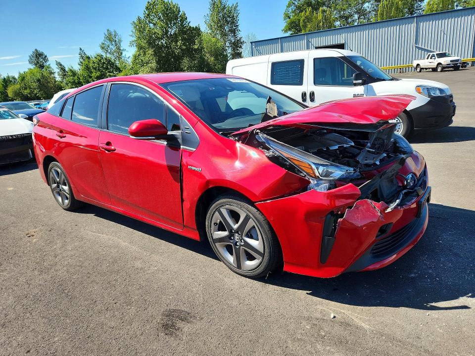2021 Toyota Prius VIN JTDKAMFU2M3132110 COPART salvage auction — FRONT END, Or - Salvage Title Certificate, sold $7,700 on 2026-07-06 (photo 4)