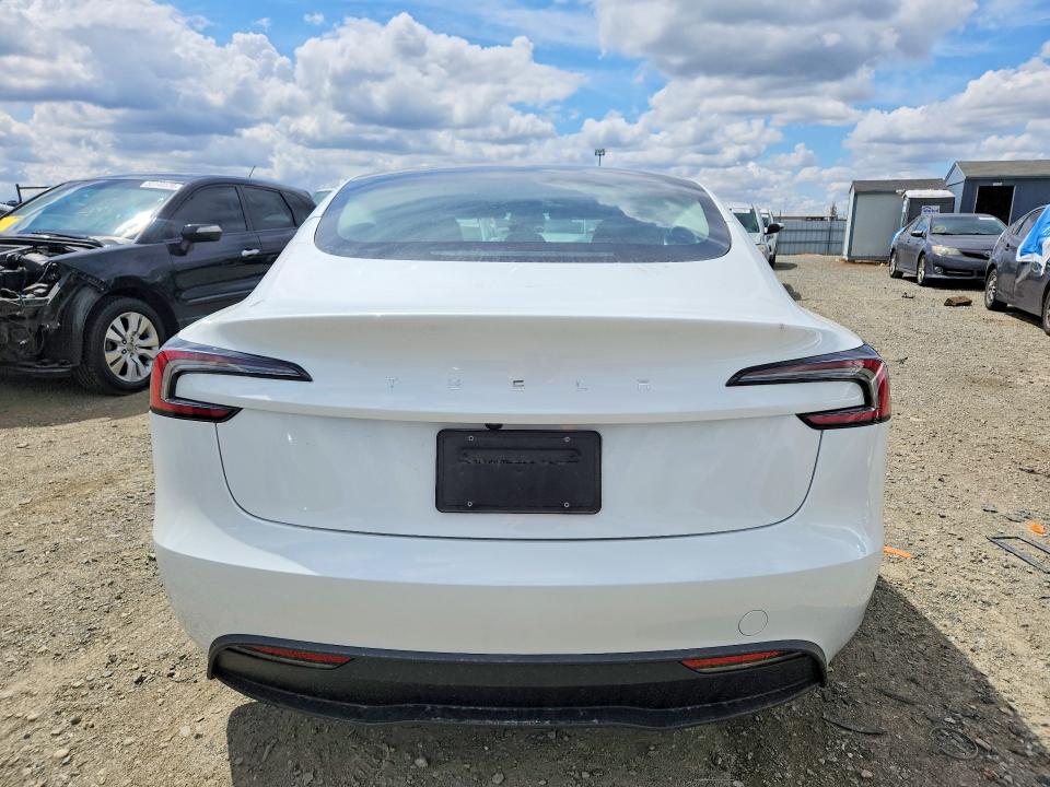 2024 Tesla Model 3 VIN 5YJ3E1EA9RF756852 COPART salvage auction — FRONT END, Ca - Salvage Certificate, sold $11,600 on 2026-07-23 (photo 6)