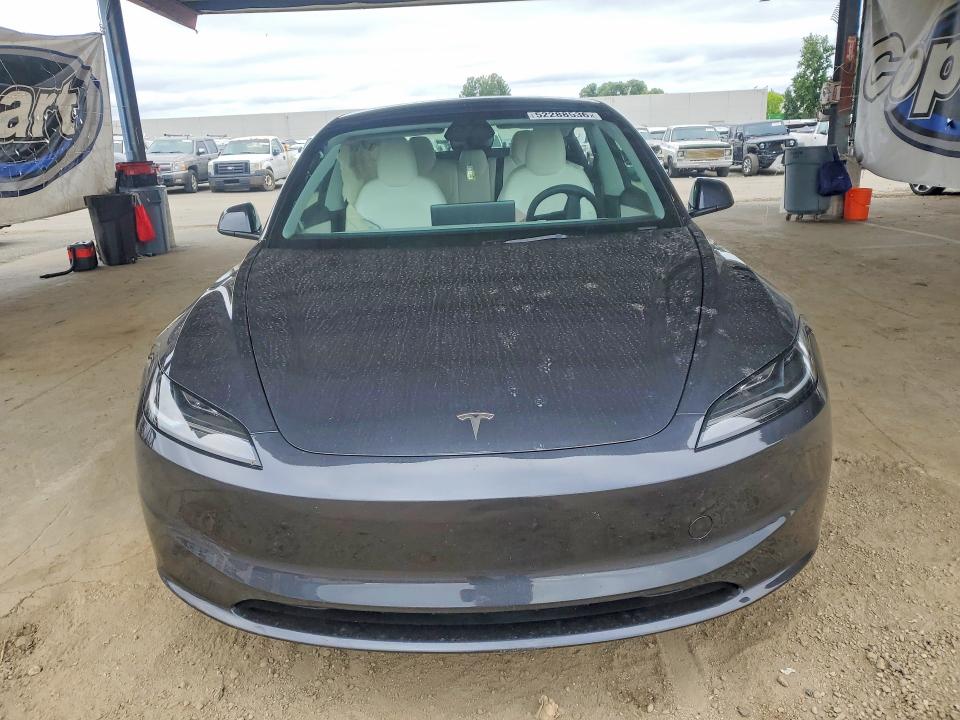 2025 Tesla VIN 5YJ3E1EA1SF932783 COPART salvage auction — REAR END, Ca - Salvage Certificate, sold $20 on 2026-07-21 (photo 5)