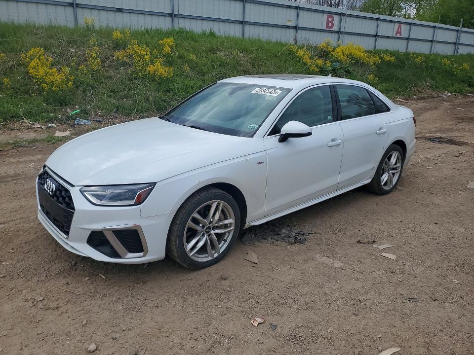 2020 Audi A4 VIN WAUDNAF40LN012933 COPART salvage auction — FRONT END, Mi - Certificate Of Title, sold $6,900 on 2026-07-22 (photo 1)