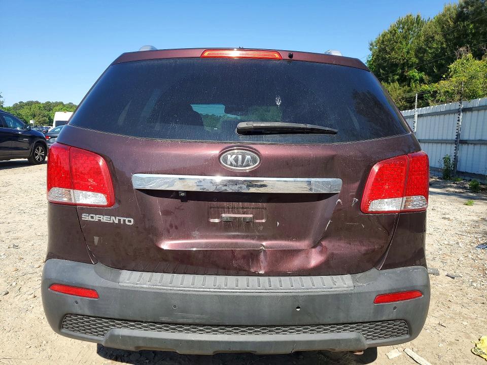 2012 Kia Sorento VIN 5XYKT3A63CG309027 COPART salvage auction — FRONT END, Va - Cert Of Title - Salvage, sold $1,400 on 2026-07-28 (photo 6)