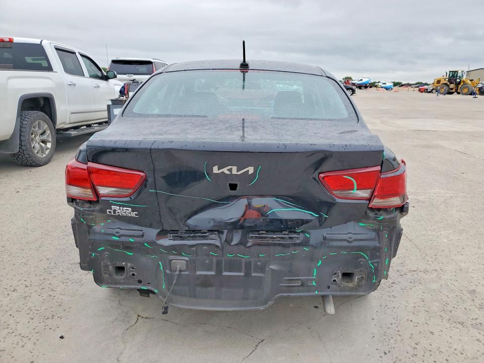2023 Kia Rio VIN 3KPA24AD1PE598107 COPART salvage auction — REAR END, Tx - Salvage Vehicle Title, sold $4,400 on 2026-07-09 (photo 6)