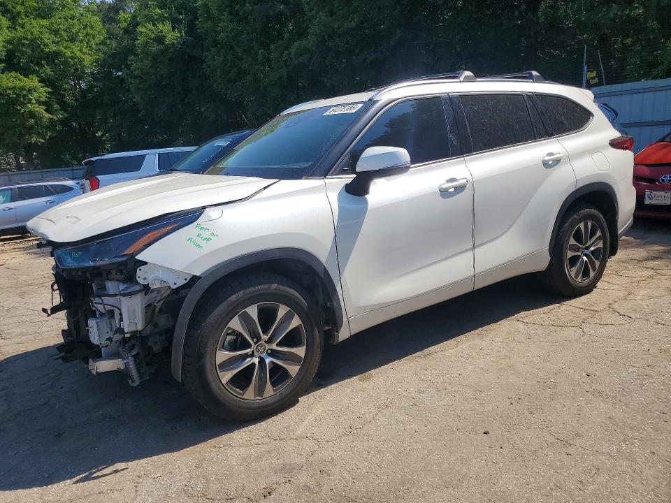 2021 Toyota VIN 5TDGZRBH2MS130974 COPART salvage auction — FRONT END, Ga - Cert Of Title-Salvage, sold $18,300 on 2026-07-10 (photo 1)