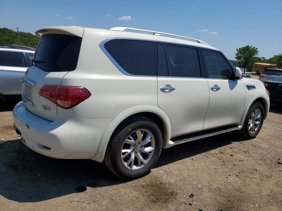 2011 Infiniti Qx56 VIN JN8AZ2NF2B9500117 COPART salvage auction — FRONT END, Md - Cert Of Salvage < 75% Damage, sold $1,550 on 2026-07-07 (photo 3)