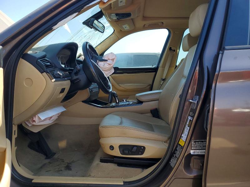 2014 BMW X3 VIN 5UXWX9C58E0D17504 COPART salvage auction — UNDERCARRIAGE, Ca - Salvage Certificate, sold $625 on 2026-07-08 (photo 7)