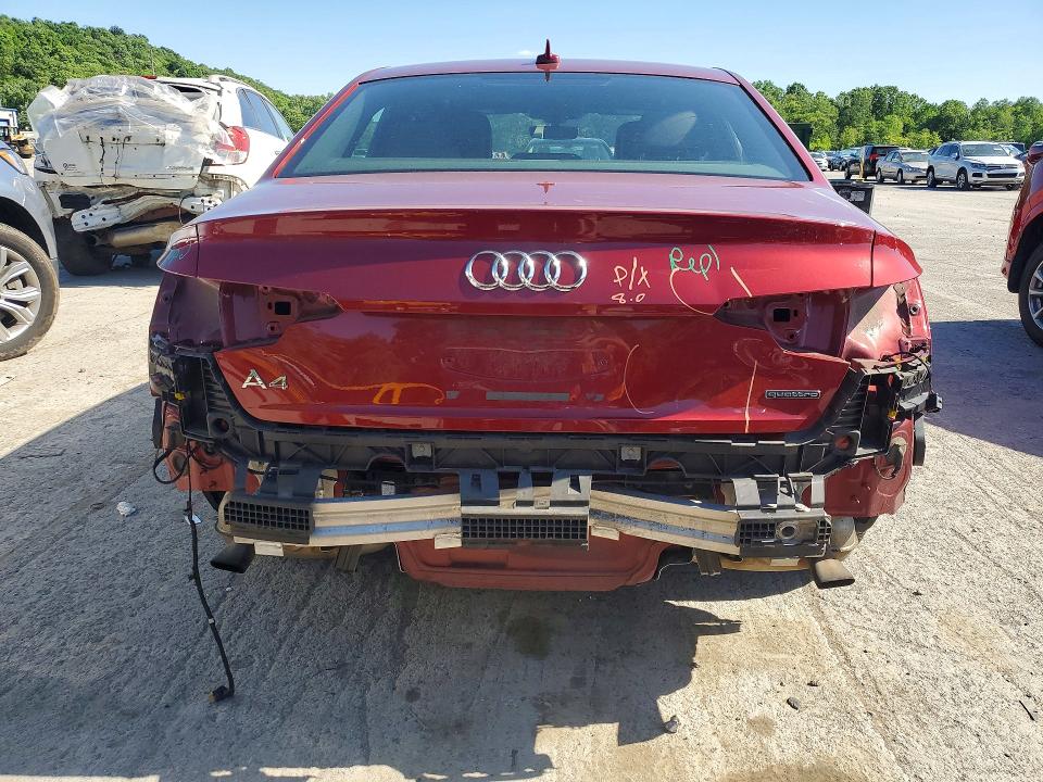 2019 Audi A4 VIN WAUDNAF4XKN019144 COPART salvage auction — FRONT END, Pa - Certificate Of Salvage, sold $4,200 on 2026-07-02 (photo 6)