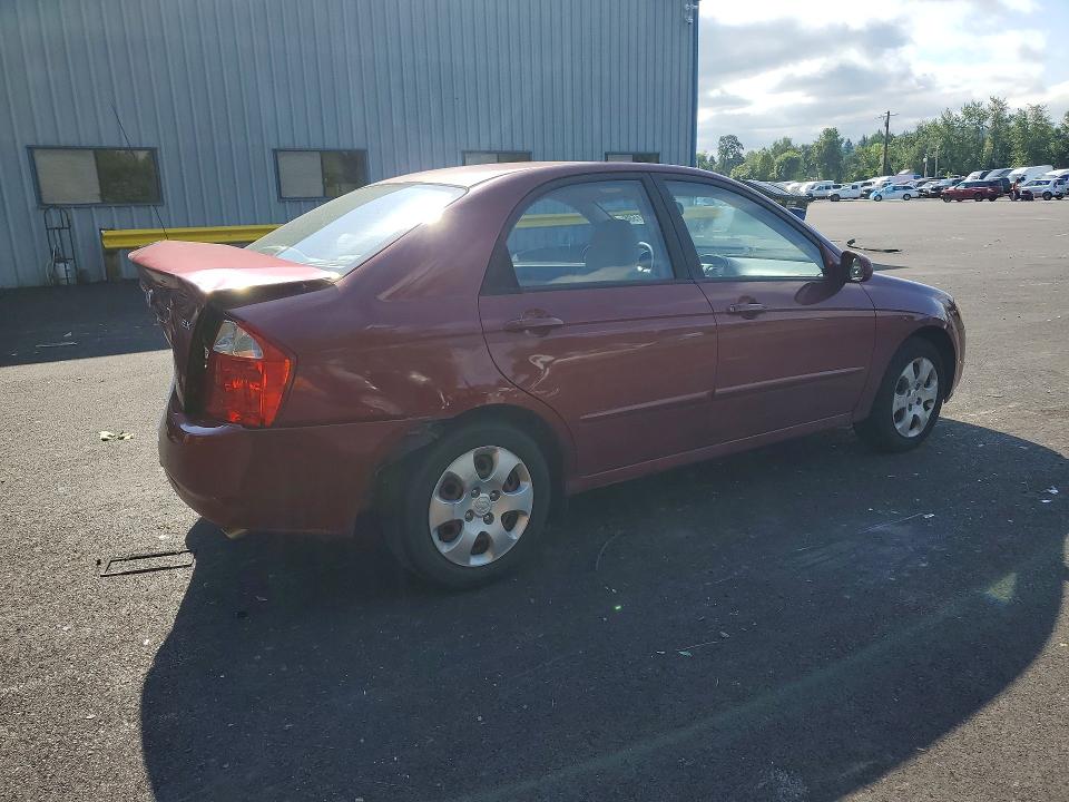 2006 Kia Spectra VIN KNAFE121365373310 COPART salvage auction — REAR END, OR - SALVAGE TITLE CERTIFICATE, sold $400 on 2026-07-22 (photo 3)